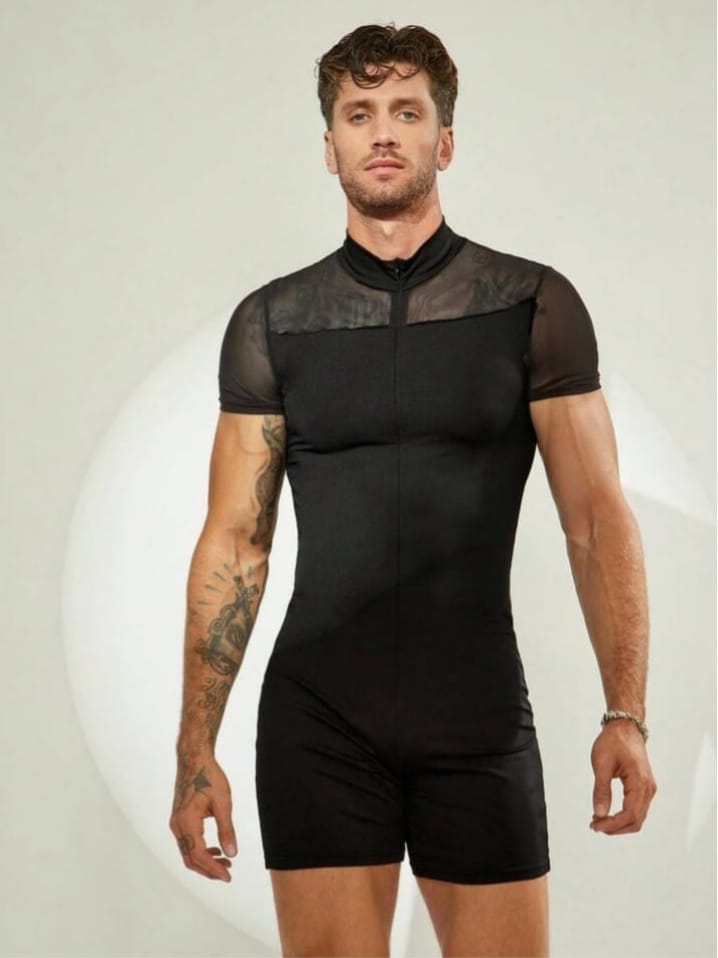 Shadow Mesh Performance Romper